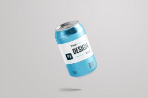 A soda can free mockup (PSD)