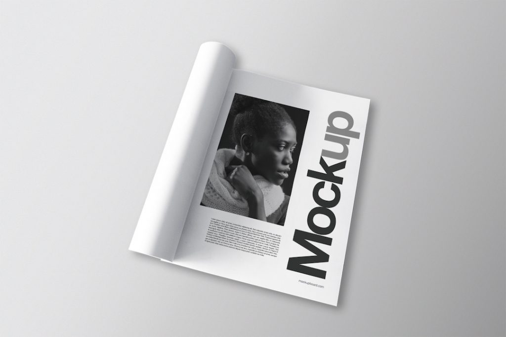 Foldet Magazine mockup, PSD file, free download