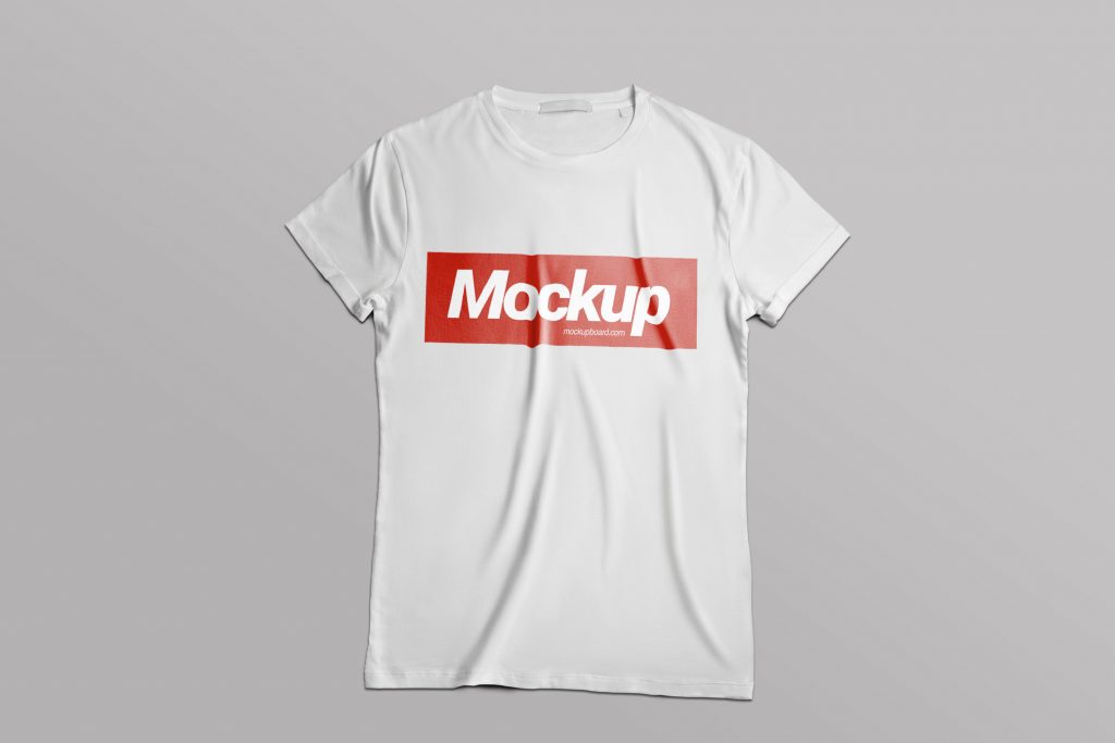 A free white T-Shirt mockup easy to customize
