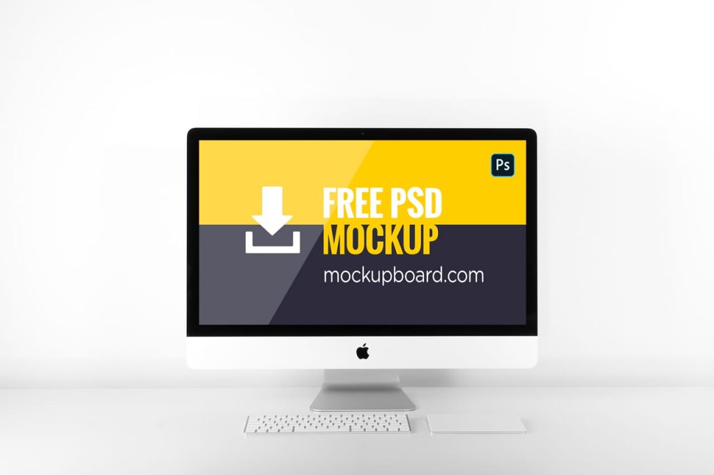 iMac Free Mockup PSD download